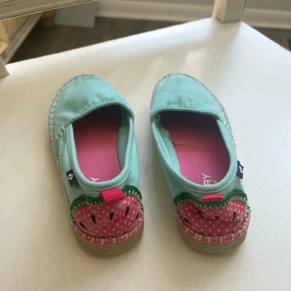 Sperrys Kids Skysail Blue with Watermelons Size 12 - Picture 7 of 8